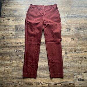 Express Columnist Womens Fitted Rust Ankle Mid Rise Dress Pants Sz 2R NWT